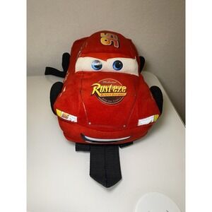 Disney Pixar Lightning McQueen Rust-eze Cars Backpack Pillow Plush Cuddle Toy